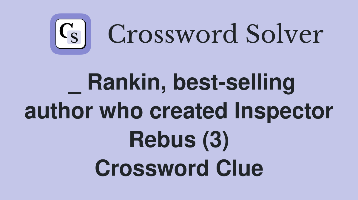 _ Rankin, best-selling author who created Inspector Rebus (3